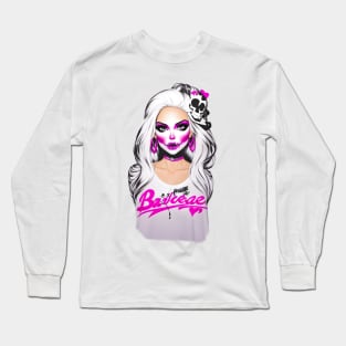 Skull Barbi Wavy Locks Long Sleeve T-Shirt